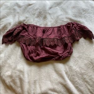 BOHO OFF THE SHOULDER CROP TOP